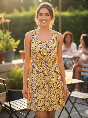 Kaileigh StitchFix Yellow Summer Floral Dress